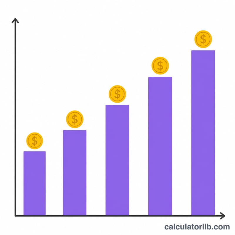 Bar chart showing royalty income growing as units sold increase