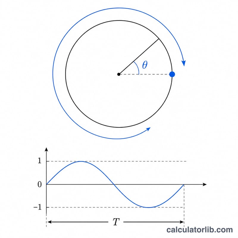 Relationship between frequency, angular frequency and period of cyclotron motion