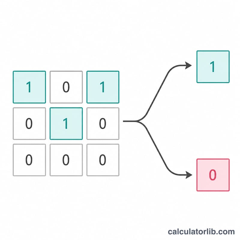 Flow showing counting of 1 bits leading to even and odd parity bit values