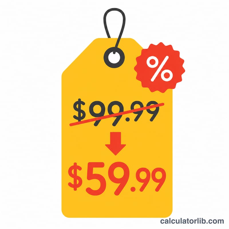 Price tag showing crossed-out original price and lower sale price with a percent badge