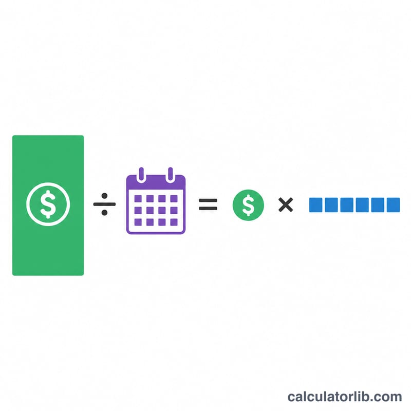 Diagram of monthly rent divided by days in month times days occupied