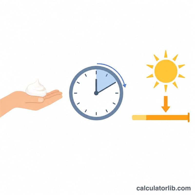 Ba khái niệm: lượng dùng, khoảng cách thoa lại và thời gian bảo vệ của SPF