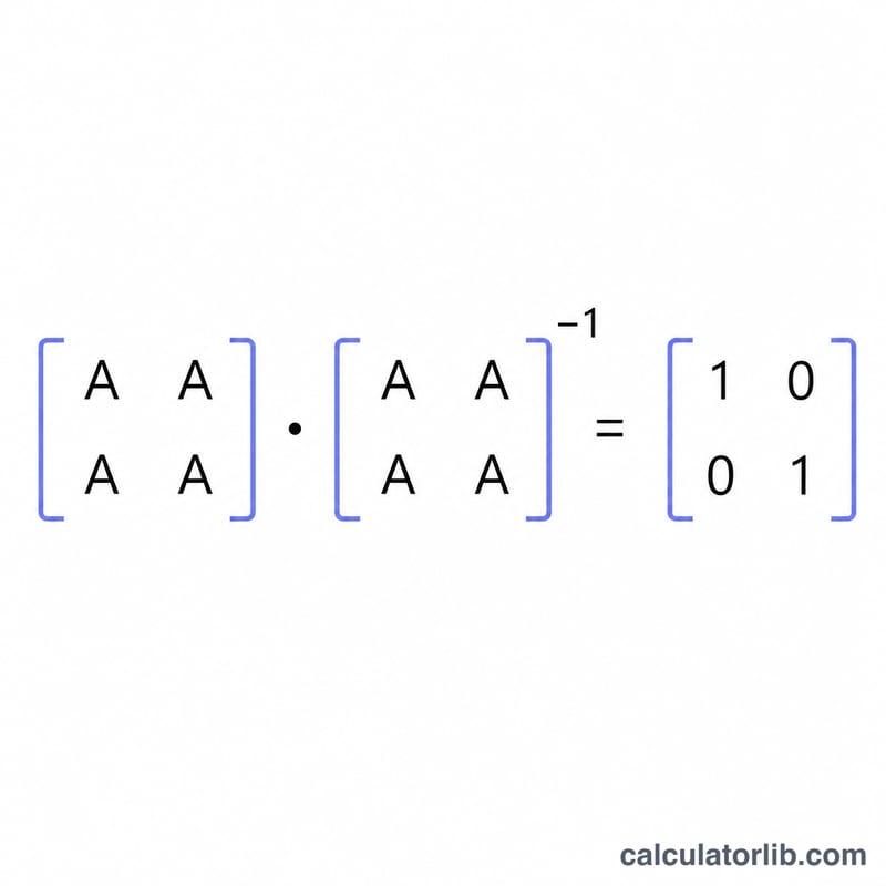 Two 2x2 matrices A and A inverse multiplying to the identity matrix