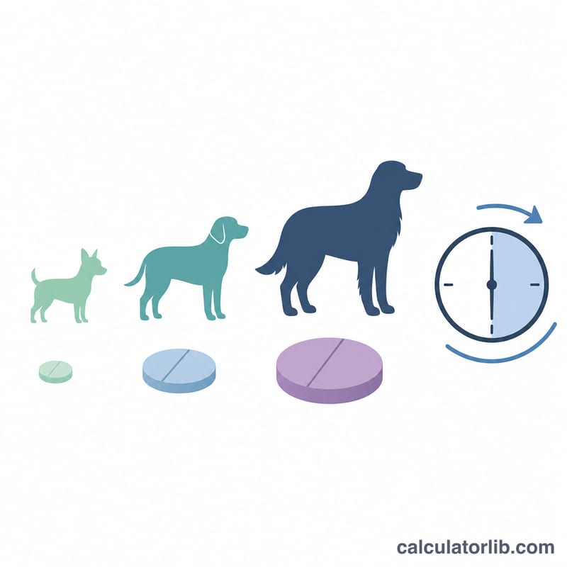 Gráfico plano que relaciona el peso del perro con la dosis de amoxicilina, con una dosis cada 12 horas