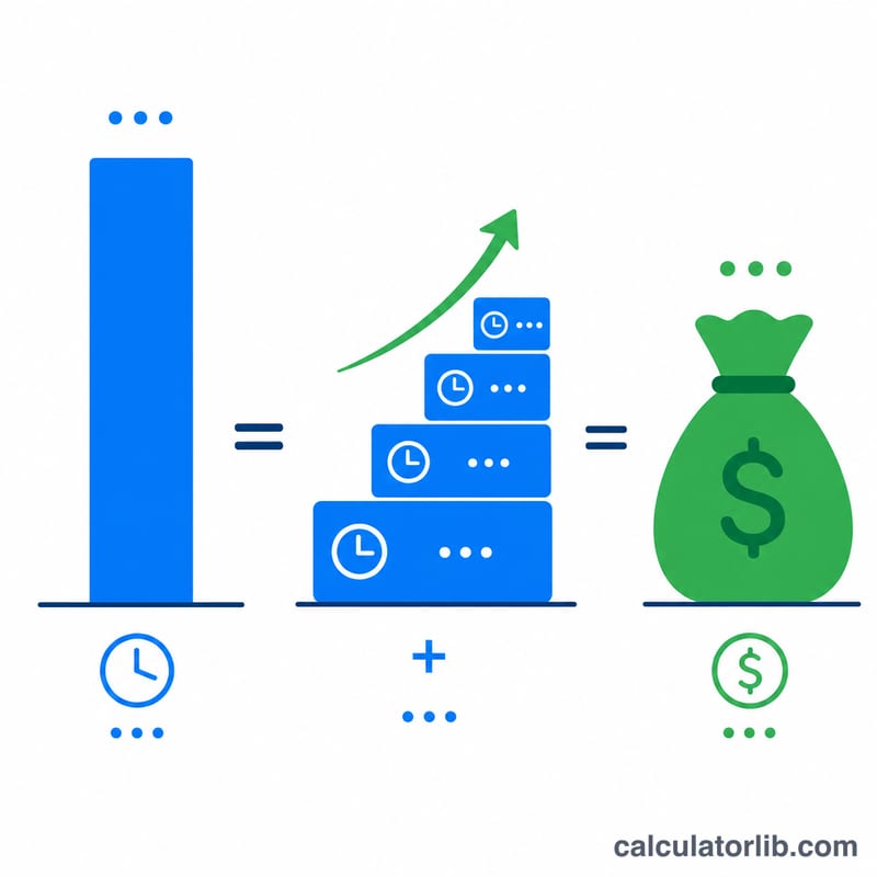Bar illustration of a worked PTO payout example