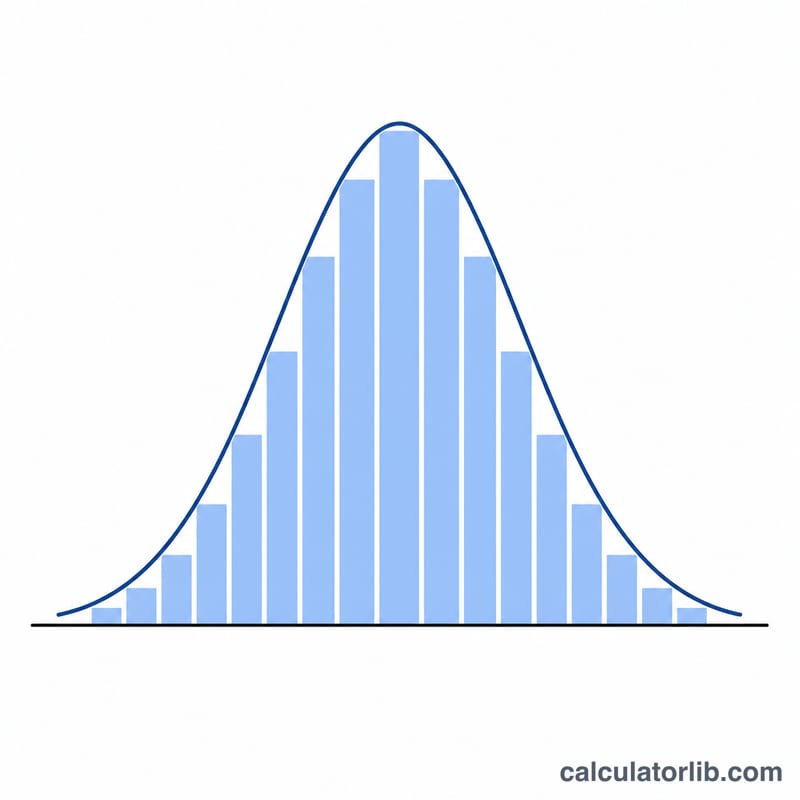 Histogram of generated samples approximating a smooth t-distribution curve