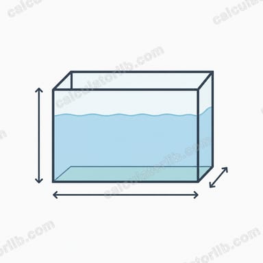 Rectangular Aquarium Volume in Gallons Calculator