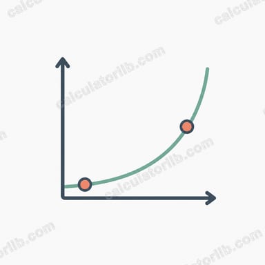 Exponential Function from Two Points Calculator
