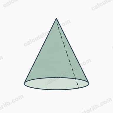 Lateral Area of a Cone Calculator