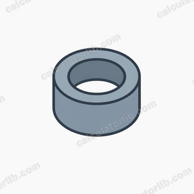 Hollow Cylinder Volume, Lateral Area and Surface Area Calculator