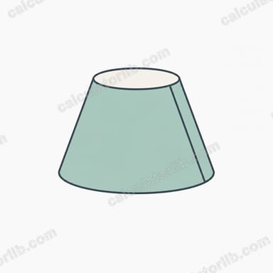Frustum of a Cone Surface Area Calculator