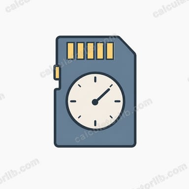 SD Card / Memory Recording Time Calculator