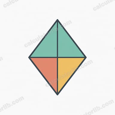 Area of a Rhombus from Diagonals Calculator